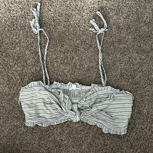 Blue/white striped Bra Top